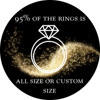 95% of the rings is all size or custom size